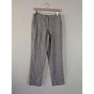 Brown Linen Blend Pants Career Business Office Corporate Womens 6 Jones New York